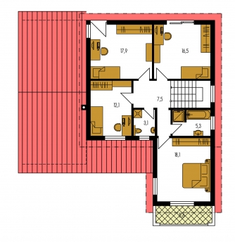 Mirror image | Floor plan of second floor - TREND 296
